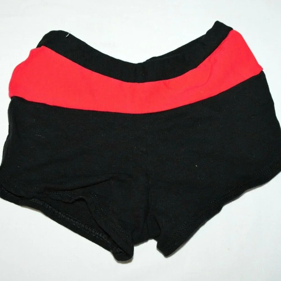Pizzazz Red Black Cheer Athletic Shorts Elastic - Picture 4 of 4